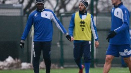 Il Pescara durante l'allenamento