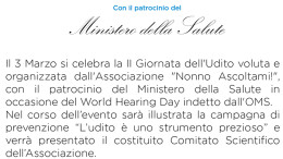 Nonno ascoltami! Giornata dell'udito
