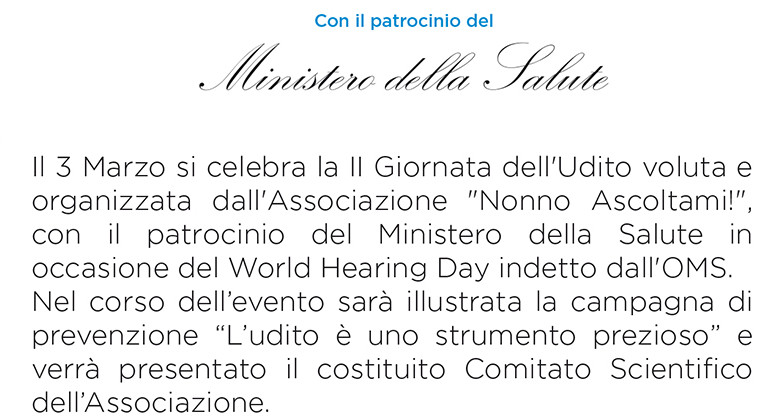 Nonno ascoltami! Giornata dell'udito