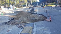 Pescara, voragine in via D'Avalos