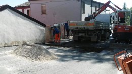 Manutenzione stradale su Colle Innamorati