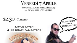 La locandina dell'evento con Little Taver