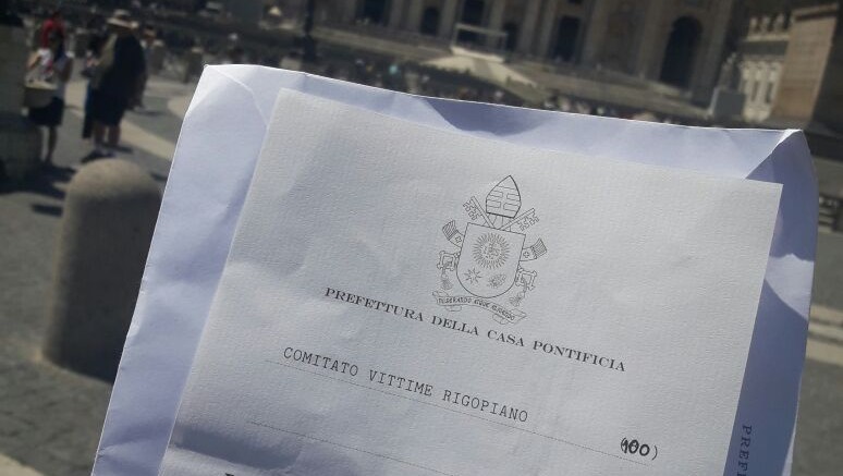 L'invito all'udienza di papa Francesco