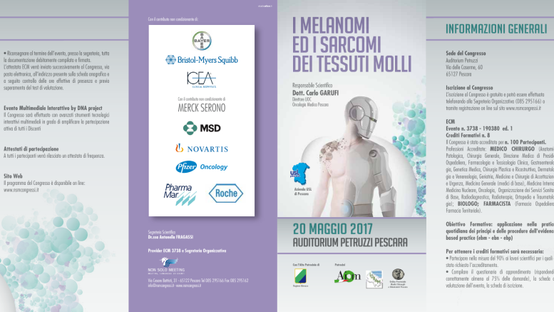 Sabato 20 maggio il congresso "I melanomi e i sarcomi dei tessuti molli"