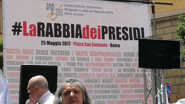 La Protesta dei presidi a Roma