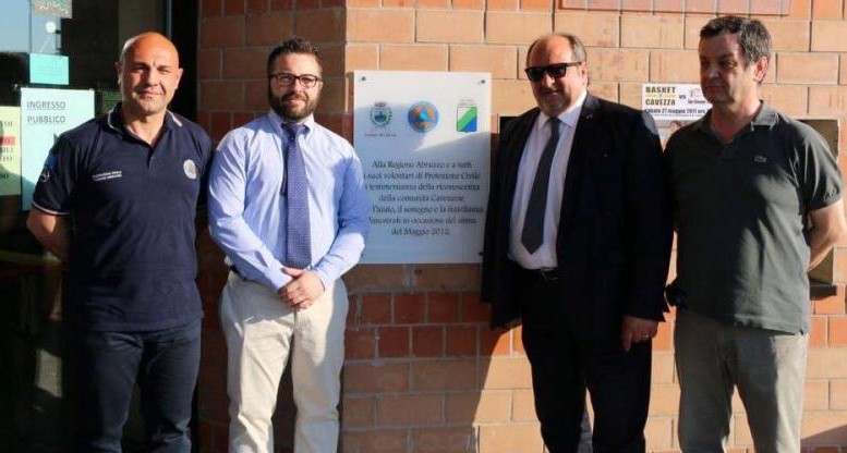Protezione Civile Abruzzo cittadina onoraria di Cavezzo