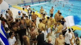 I festeggiamenti a fine gara