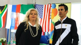 L'assessore Allegrino con Pierpaolo Addesi, campione abruzzese della Nazionale di ciclismo paralimpico