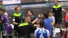Pescara Calcio a 5 si autosospende dopo rissa con Luparense. Foto Tvsei