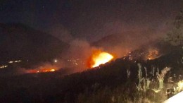 Abruzzo devastato dagli incendi. Caramanico Terme