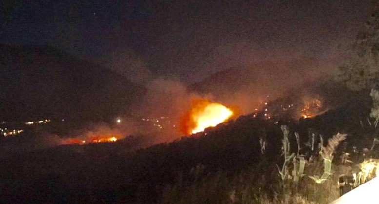 Abruzzo devastato dagli incendi. Caramanico Terme