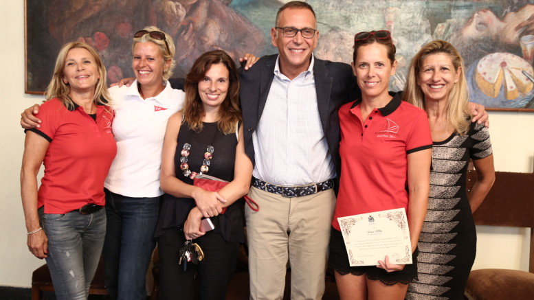 Il sindaco con la velista croata Petra Kilba