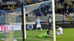 La rete dell'Entella contro il Pescara