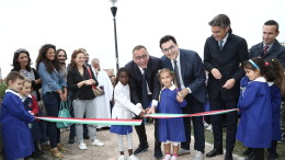 L'inaugurazione del Parco dell'Infanzia in via Tavo