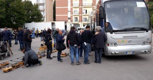 Mezzo TUA durante le riprese del film