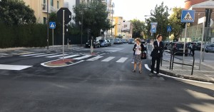 Sopralluogo del vicesindaco Blasioli e della consigliera D'Antonio presso uno degli incroci pericolosi interessati dai lavori