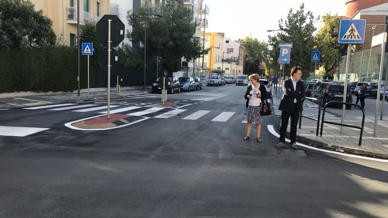 Sopralluogo del vicesindaco Blasioli e della consigliera D'Antonio presso uno degli incroci pericolosi interessati dai lavori