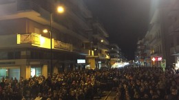 Il pubblico che ha partecipato alla festa del commercio