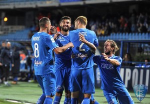 L'esultanza dell'Empoli