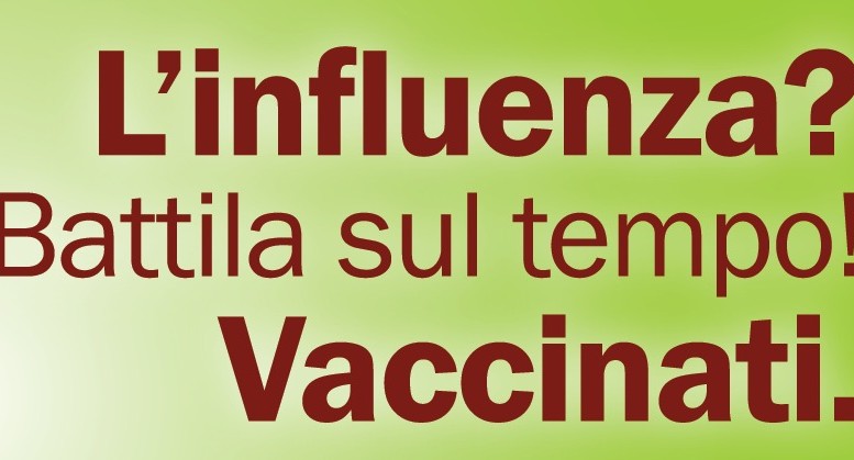 La locandina della campagna antinfluenzale