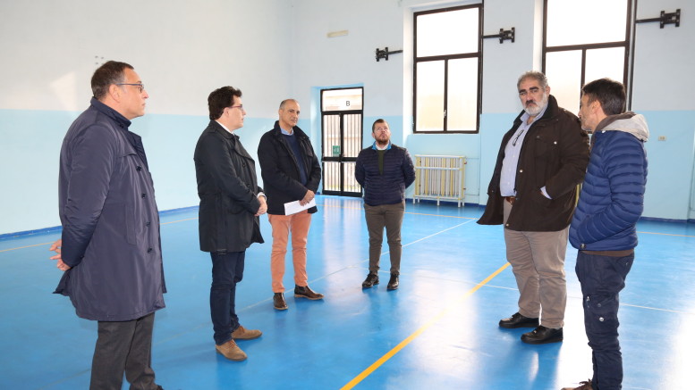 Il sopralluogo del Sindaco, alla Palestra di via Italica