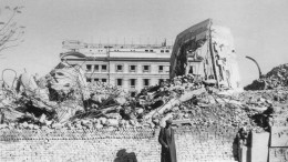 Una delle zone colpite dai bombardamenti