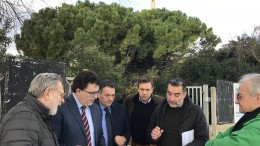 Blasioli con i tecnici al lavoro
