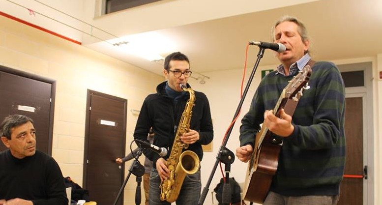 Piero Delle Monache, durante l'esibizione