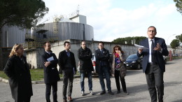 Il sopralluogo ai lavori del depuratore