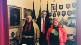 Nadia e Bartolo col sindaco Alessandrini