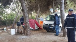 Sgomberi, nella pineta di Montesilvano