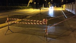 Il tratto di Via D'Avalos interessato dal cedimento stradale