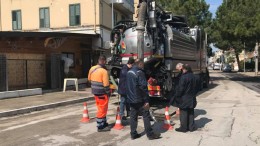 I lavori di autospurgo dell'aca