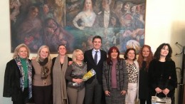 Il presidente del Consiglio Comunale Pagnanelli, con gli organizzatori
