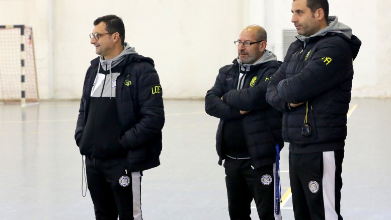 Il tecnico Di Eugenio, insieme allo staff