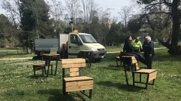 Le panchine multitasking al parco Di Cocco