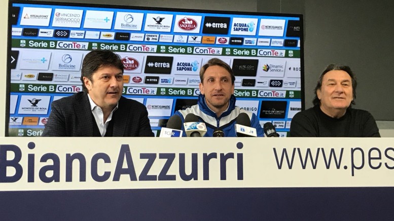 Presentazione del nuovo allenatore del Pescara, Massimo Epifani e il ritorno di Giorgio Repetto