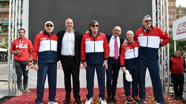 Adriano Panatta, Andrea Lucchetta, Juri Chechi e Ciccio Graziani a Pescara