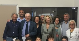 La delegazione dell'Istituto Pescara 6 con Di Bartolomeo, Cappuccilli e Tini. Al centro la dirigente Grillantini