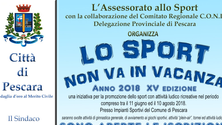Sport non va in vacanza