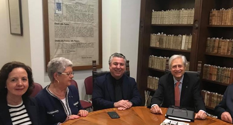 Una fase della presentazione alla stampa