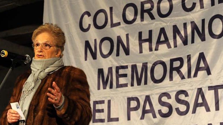 La senatrice Liliana Segre, superstite dell'Olocausto