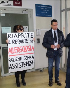 Protesta all'Ospedale Civile di Pescara