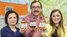 La famiglia Finocchio da sx Anna, Luca e la loro figlia Fabiana