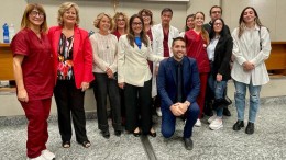 verì e sciarretta con altri per inaugurazione pediatria intensiva pediatrica
