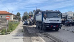Lavori in via Salara vecchia a Pescara