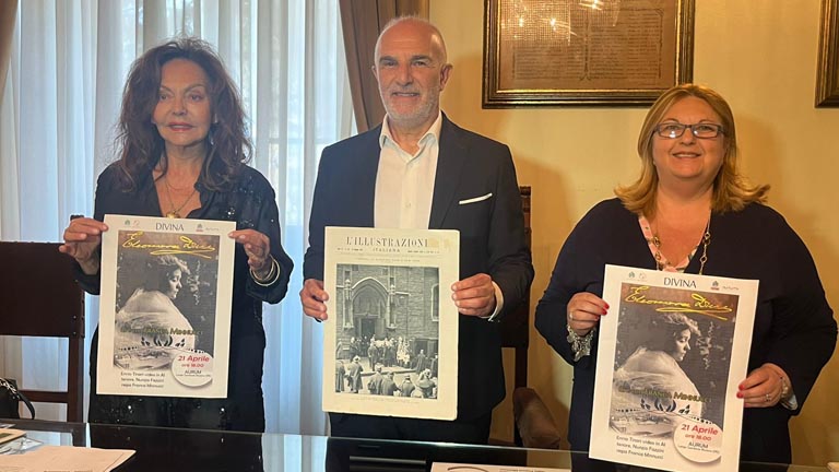 Minnucci, Masci, Carota alla presentazione centenario dalla morte Eleonora Duse