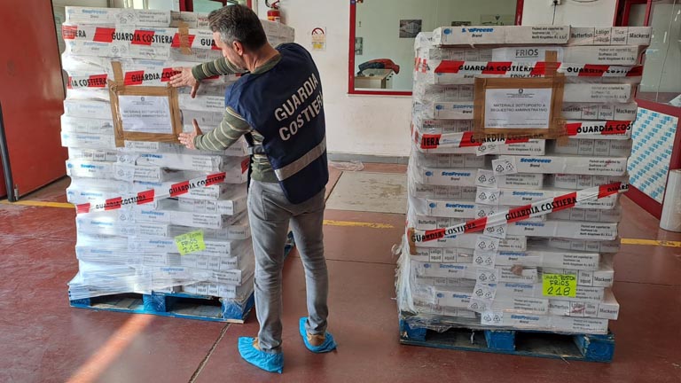 SEQUESTRO CALAMARI CONGELATI