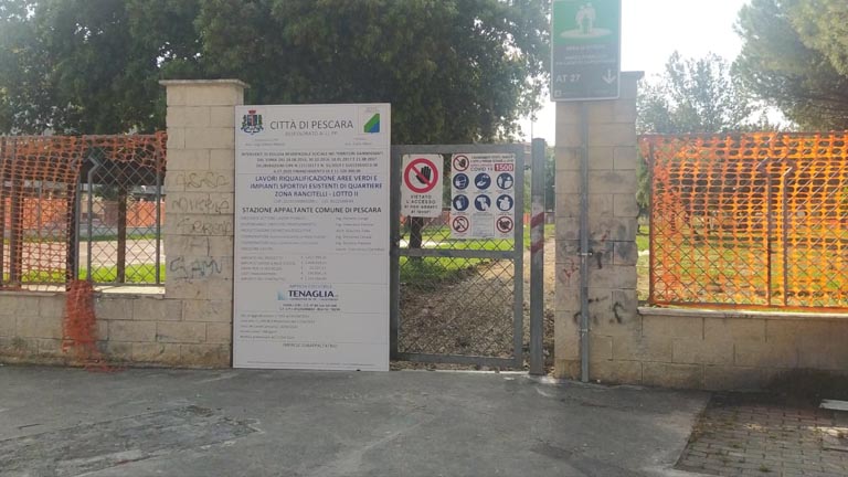 lavori Parco della Speranza e Impianti Sportivi Villa del Fuoco
