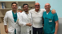 Di Egidio con l'equipe